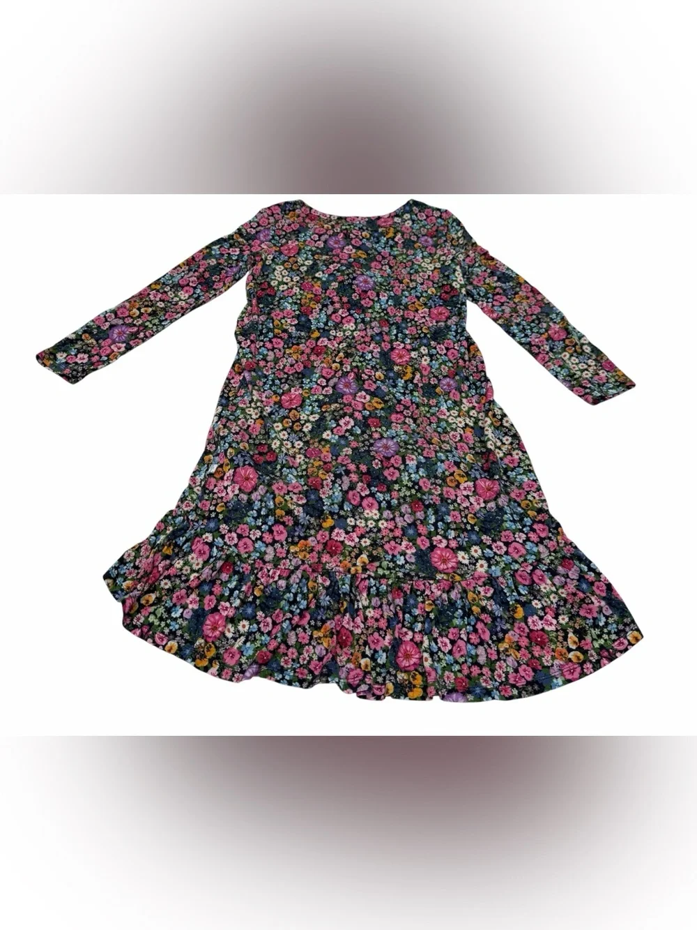 Posh Peanut Girl Dress Flowers Print Size 7Y